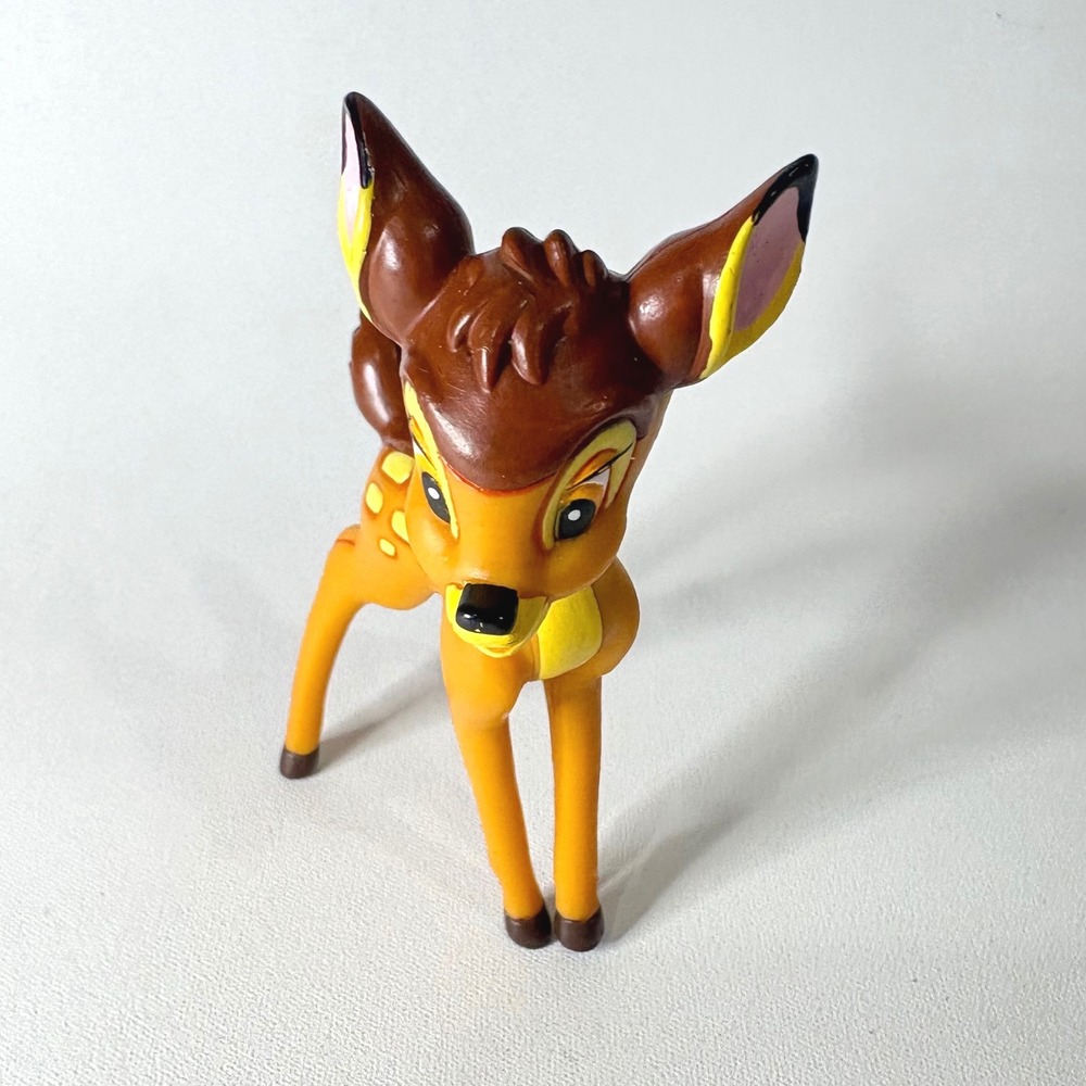 Vintage Disney Bambi Fawn Deer PVC Plastic Figurine Collectible Toy 3.5 Inch